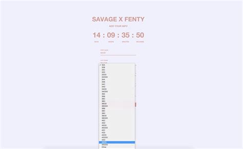 rihanna fenty size chart.